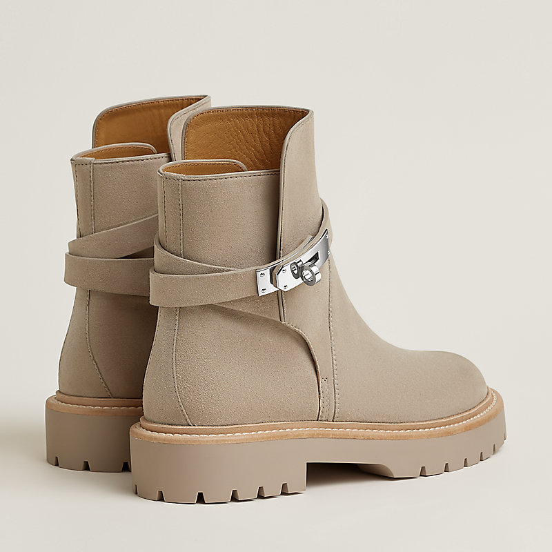 Bota de cano baixo Jeff - Bege | Hermès Brasil